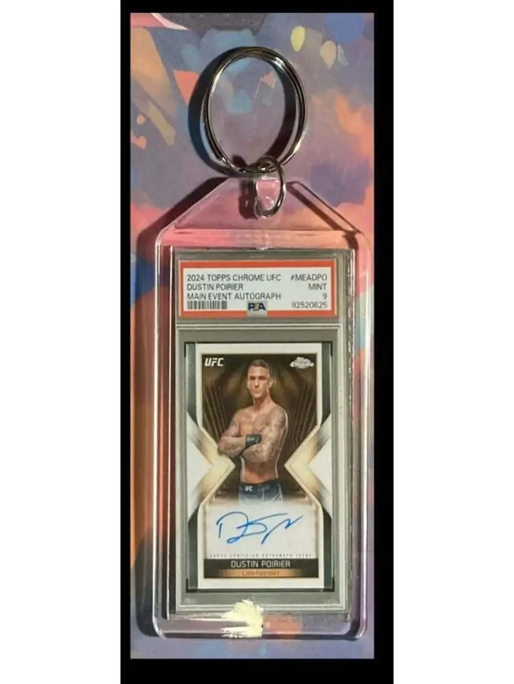 2988 Dustin Poirier 2024 Topps Chrome Main Event Auto